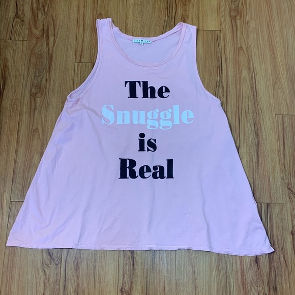 Junk Food “The Snuggle Is Real” Pink Tank Top - Picture 5 of 13